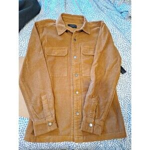 No Boundaries Corduroy Shacket Size Xs 30-32 Brown Double Pocket Cold Weather